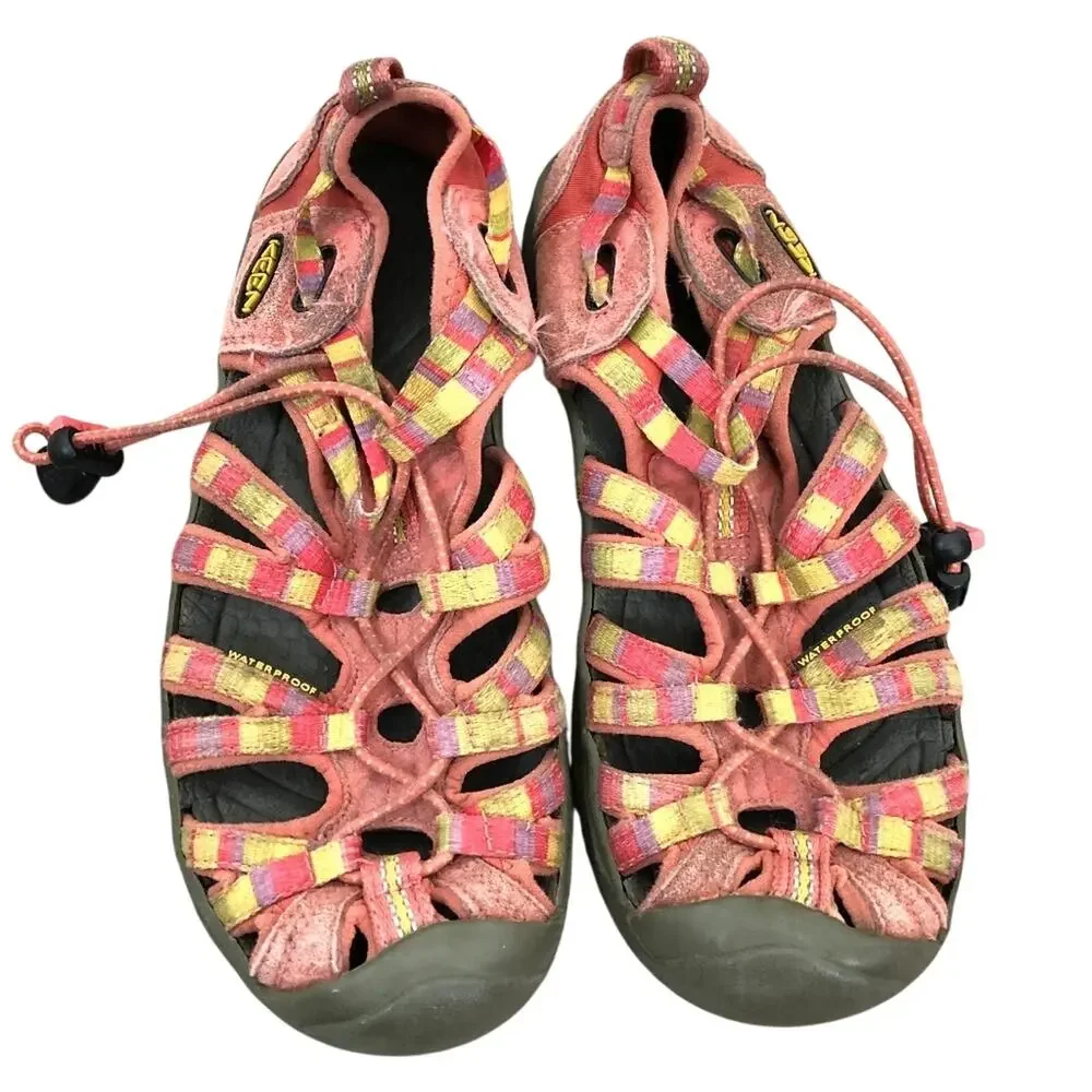 KEEN Pink WATERPROOF Hiking Fishing Sandals Kids Girls Outdoor Shoes sz 3